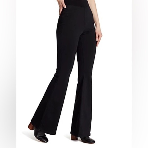 🆕 Ella Moss Anthropologie Pull on Flare Jeans Junior Black - Picture 1 of 13